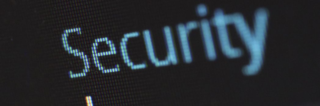 The picture shows the lettering "Security".