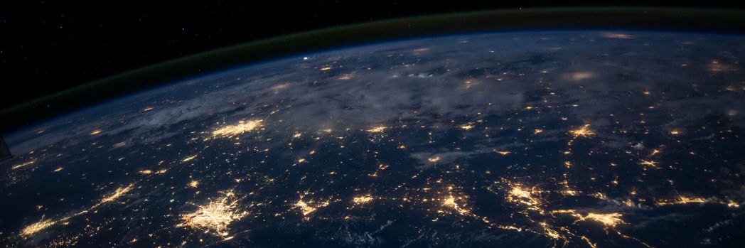Shining earth from above