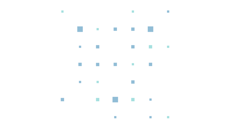 Different sized blue rectangles arranged in a jumble.