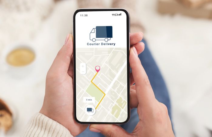 Kunde prüft per Track and Trace Software wo sich seine Lieferung befindet