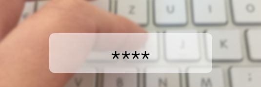 Employee enters encrypted password into keyboard using password tool.