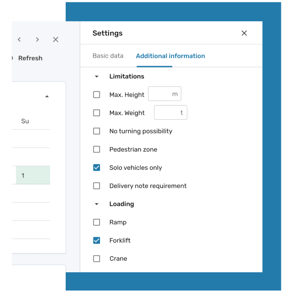 Screenshot of the setting options in the EIKONA Address Consolidation software.