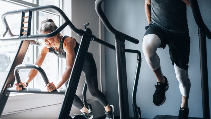 Employees participating in company sports as part of health management, which stands for sensitivity in terms of data protection