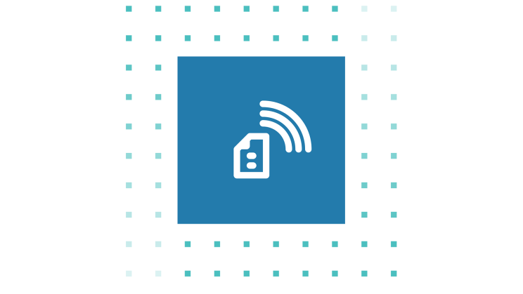 WLAN-Planung dargestellt durch Icon mit drei Halbkreisen.