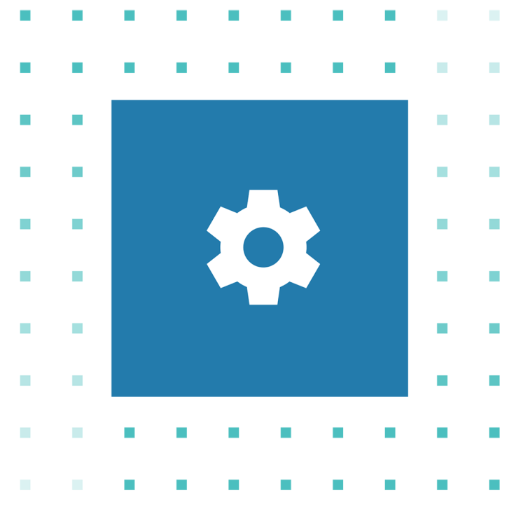 Icon mit Schraube welches die Kernaufgaben von Application Hosting abbildet.