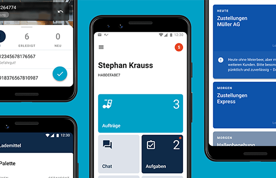 HABBL mobile driver app in the EIKONA Enterprise platform for transparent transport and delivery processes