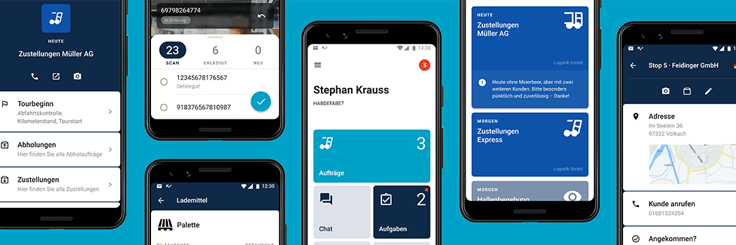 HABBL mobile driver app in the EIKONA Enterprise platform for transparent transport and delivery processes