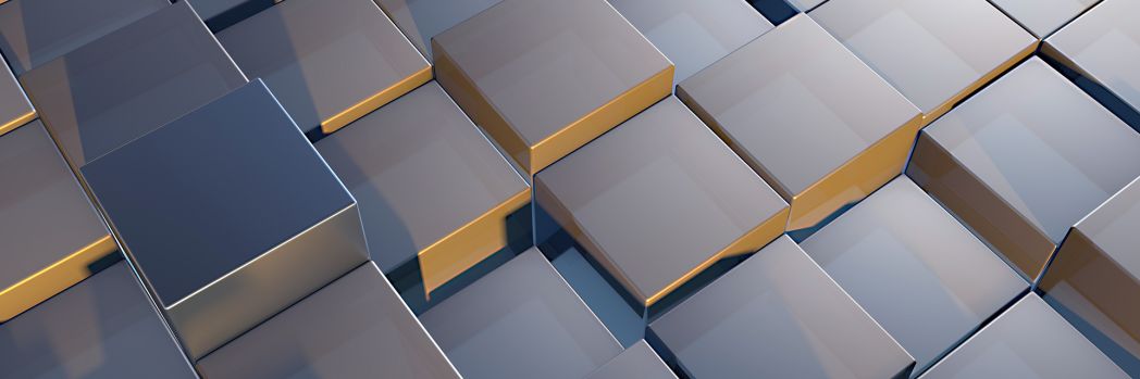 Blocks of different heights placed closely together