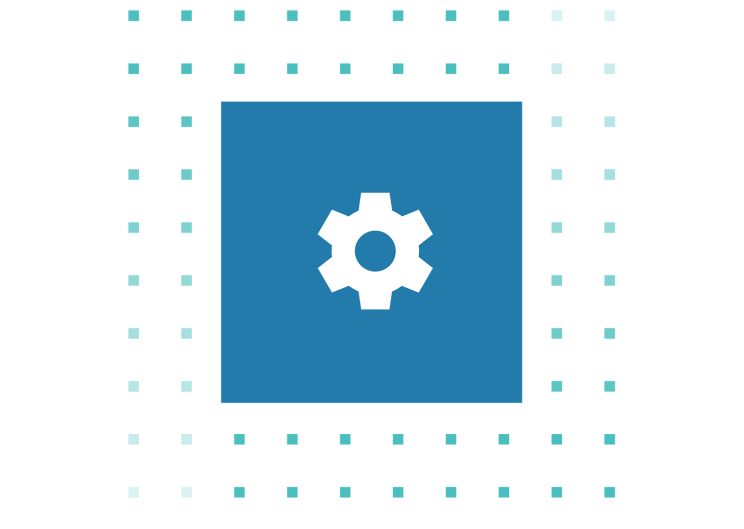 Icon with screw which represents the core tasks of Application Hosting.